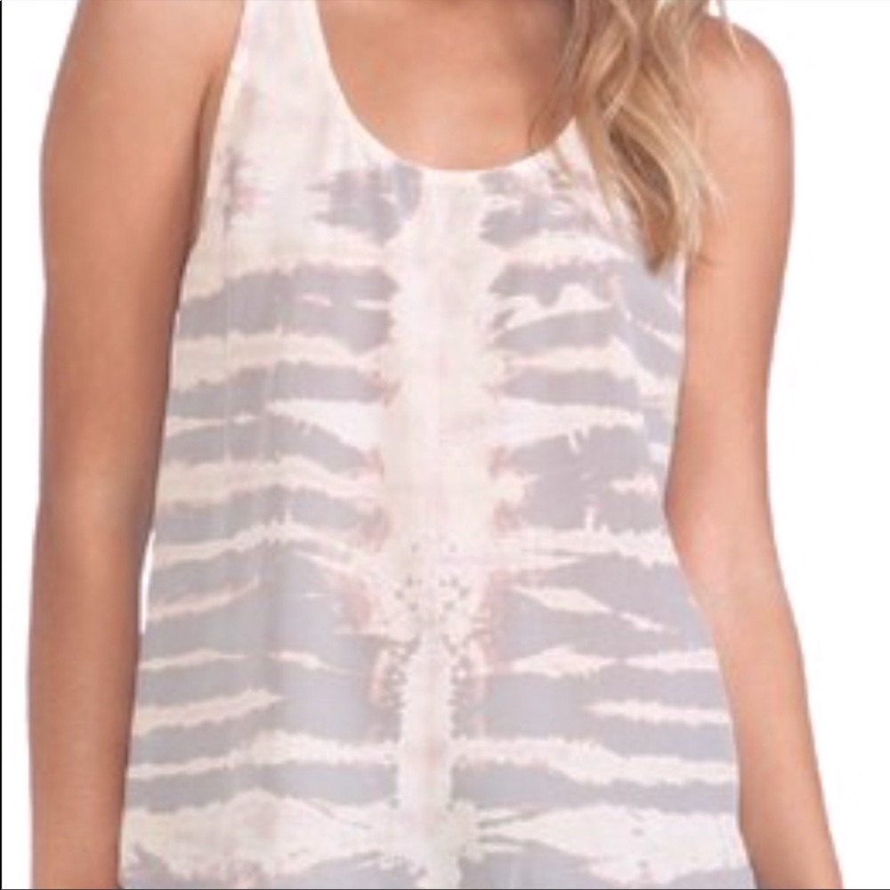 Gypsy05 racer back silk tie dye tank top hi-lob, XS